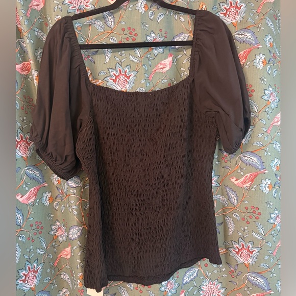 Bibi black short puff sleeve top nwt - Picture 2 of 6